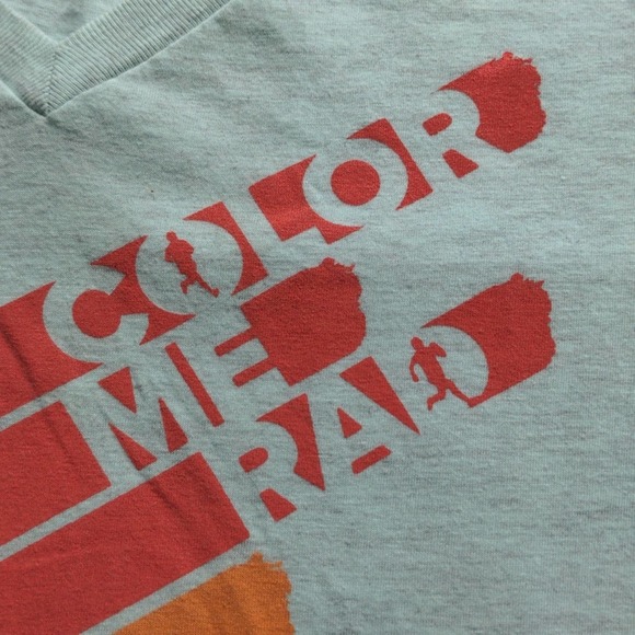 Color Me Rad 5k v-neck short sleeve graphic race tee - Picture 5 of 7